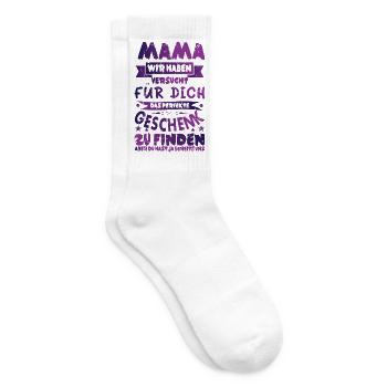Geschenk für Mama - Tennissocken - Weiß - Rechts
