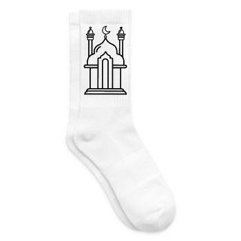 Mosque religious place of worship transparent - Tennis socks - white - Right