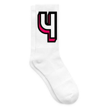 4 ANS,4e ANNIVERSAIRE,ANNIVERSAIRE 4 ANS - Chaussettes de tennis - blanc - Droite