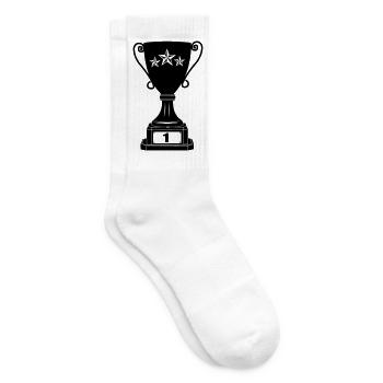 Großer Pokal Nummer 1 - Tennissocken - Weiß - Rechts