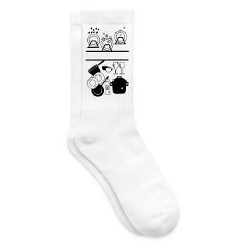 Spülmaschinenlogo mit Platz für den eigenen Namen - Tennissocken - Weiß - Rechts