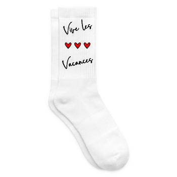 RETRAITE. BONNE RETRAITE. JOYEUSE RETRAITE. COEUR - Chaussettes de tennis - blanc - Droite