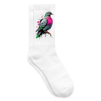 Stadttaube Bunt - Täubchen - Ich liebe Tauben - Tennissocken - Weiß - Rechts