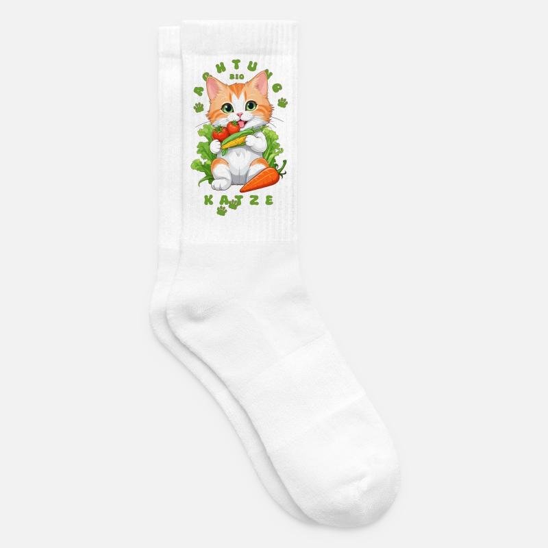 Bio Katze - Tennissocken - Weiß