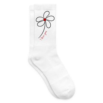PAAR. ICH HABE GERADE GEHEIRATET. Junggesellinnenabschied. VALENTINSTAG. MARIES - Tennissocken - Weiß - Rechts