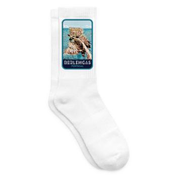 Illustration of the Berlengas Islands, Peniche - Tennis socks - white - Right