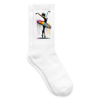 Balletttänzerin mit Tutu - Tennissocken - Weiß - Rechts