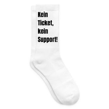 Kein Ticket kein Support! - Tennissocken - Weiß - Rechts