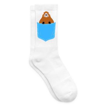 Murmeltier in der Tasche - Tennissocken - Weiß - Rechts