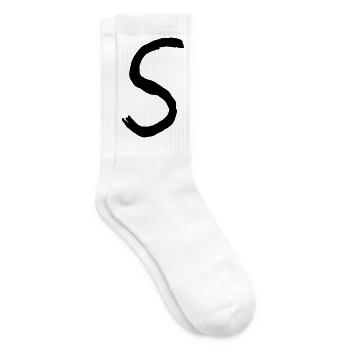 Buchstaben S - Tennissocken - Weiß - Rechts