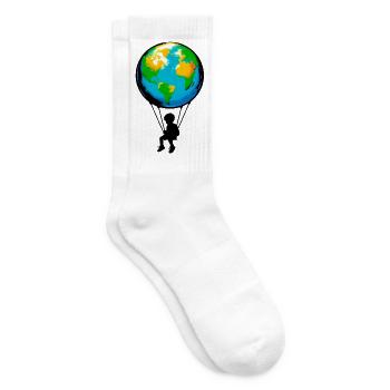 Planet Earth - Tennis socks - white - Right