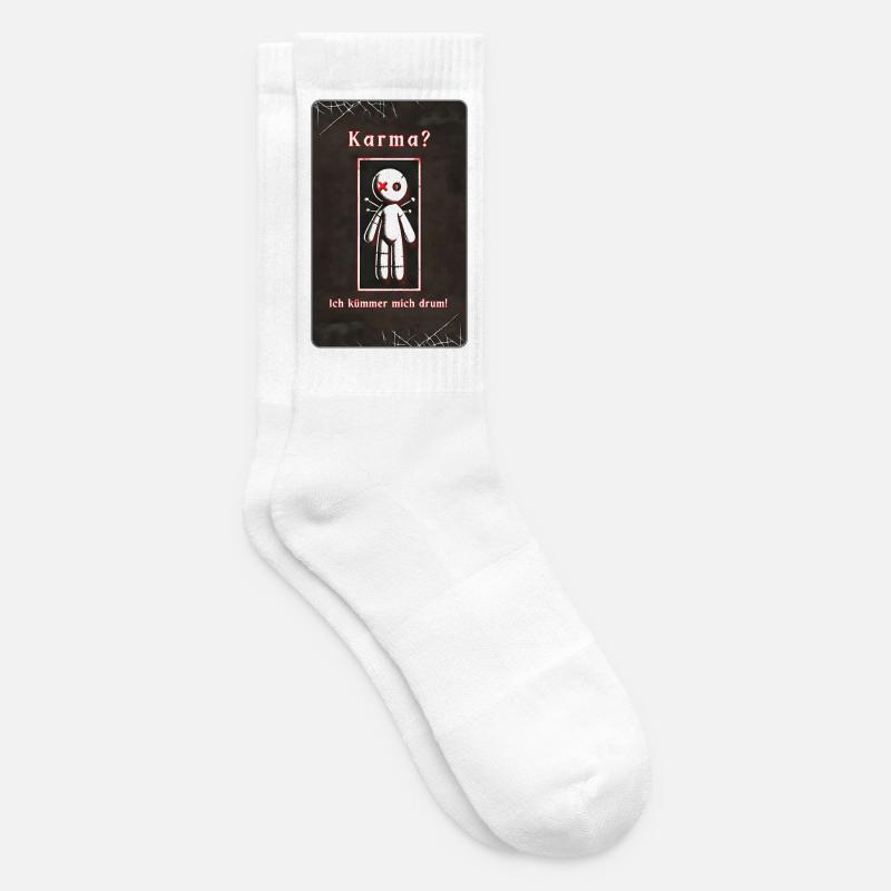 „Karma? Ich kümmere mich darum!“ - Tennissocken - Weiß