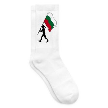 Flag Bulgaria woman walking - Tennis socks - white - Right