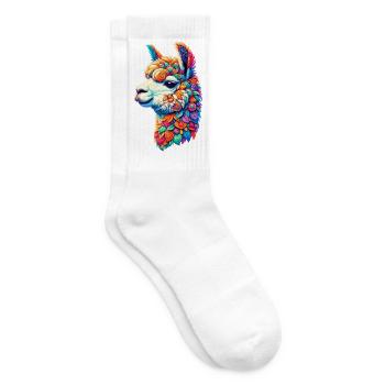 Alpaka - Tennissocken - Weiß - Rechts