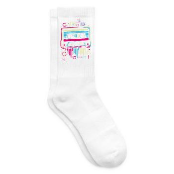 retrovibes kassette tape vintage Farben comic - Tennissocken - Weiß - Rechts