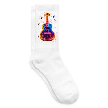 90er Jahre Ukulele - Tennissocken - Weiß - Rechts