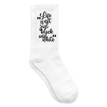 Life is not just black and white (black) - Tennis socks - white - Right