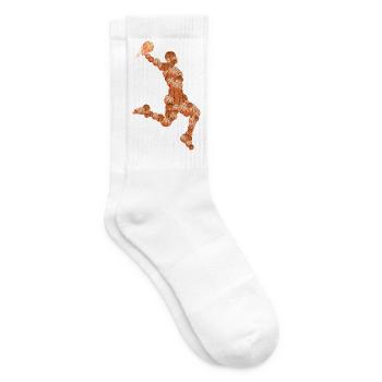 Abstract Basketball Pattern - Tennis socks - white - Right