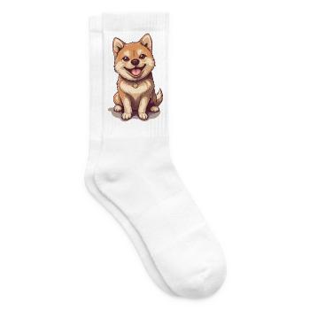 Shiba Inu - Tennis socks - white - Right
