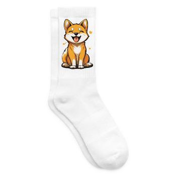Shiba Inu - Tennis socks - white - Right