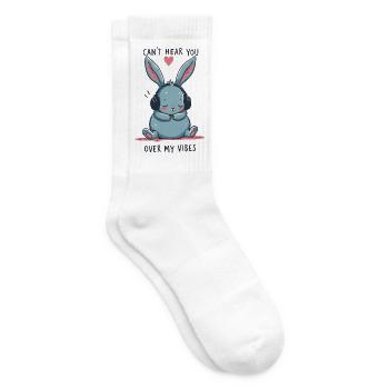 Je ne t’entends pas T-shirt casque Bunny Vibes - Chaussettes de tennis - blanc - Droite