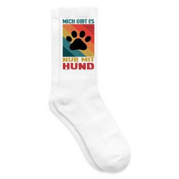 Gassi Outfits Hunde Herrchen Hundehalter Hund - Tennissocken - Weiß - Rechts