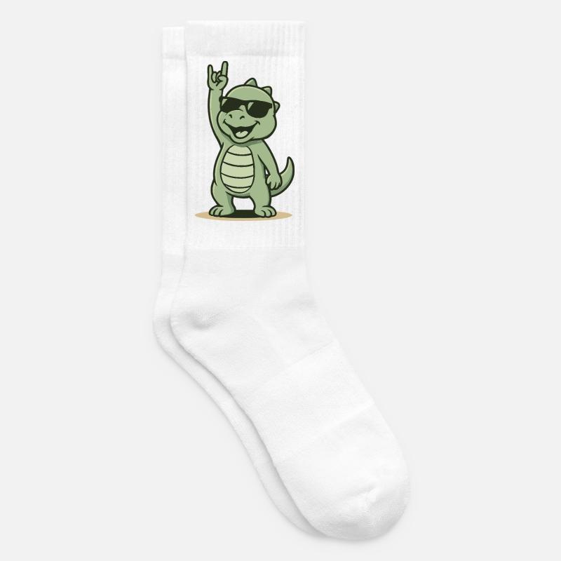 Dino rocks! - Tennis socks - white