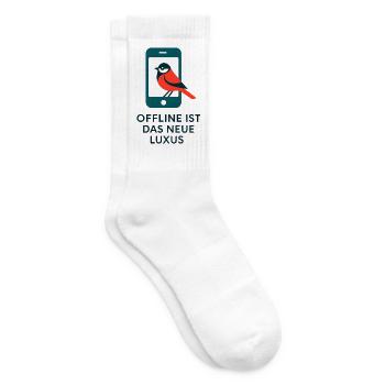 Offline ist das neue Luxus - Tennissocken - Weiß - Rechts
