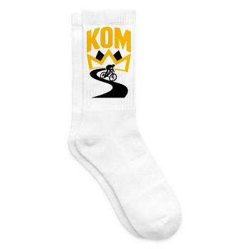 KOM Crown Ride - Tennis socks - white - Right
