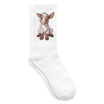 Ziege - Tennissocken - Weiß - Rechts