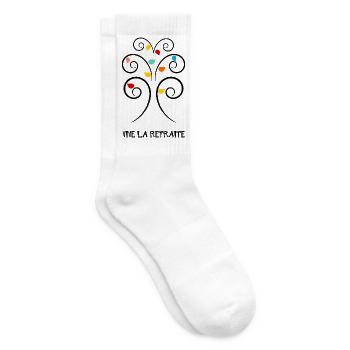 RETIREMENT. COLLEAGUE. RETIREMENT. RETIRED. RETIREMENT. - Tennis socks - white - Right