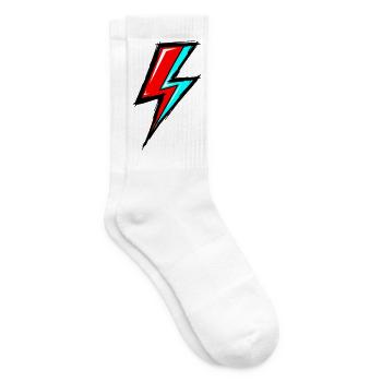 Aesthetic Neon Lightning - Tennis socks - white - Right