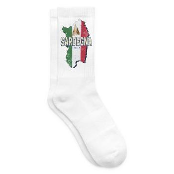 Sardinien Italien Retro Region Vintage Souvenir - Tennissocken - Weiß - Rechts