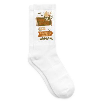 Pumpkin Spice ist meine Lieblingsjahreszeit lustig - Tennissocken - Weiß - Rechts