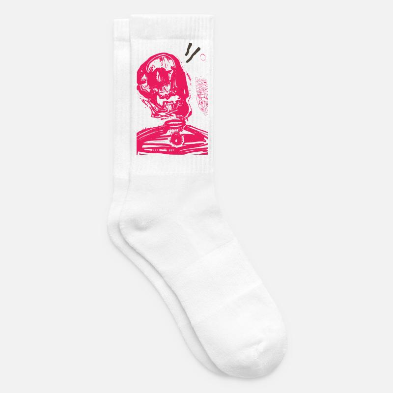 Romantic Skull - Tennis socks - white