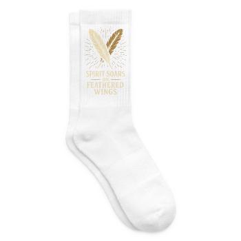 Feder Und Traum Boho Festival Spirituelles Muster - Tennissocken - Weiß - Rechts
