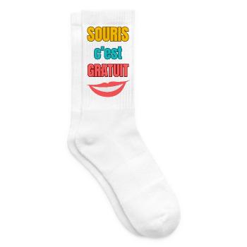 Mouse is free — colorful typography - Tennis socks - white - Right