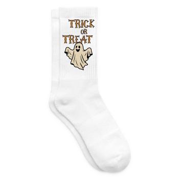 Trick oder Treat Geister Halloween Retro - Tennissocken - Weiß - Rechts