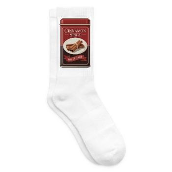 Cinnamon Spice Zimt Full Of Flavor - Tennissocken - Weiß - Rechts