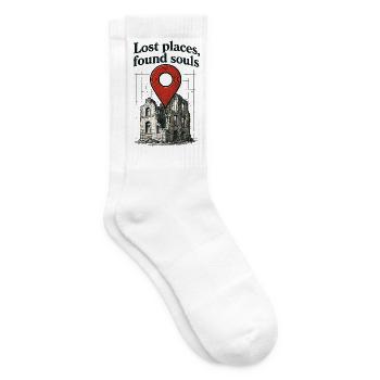 Urbex - Urban Exploration - Tennis socks - white - Right