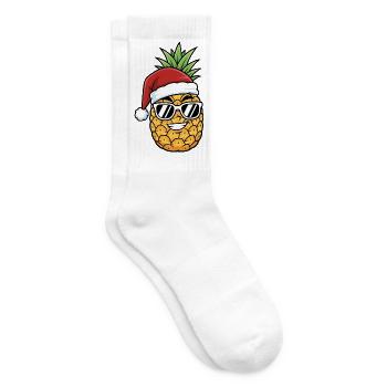 Weihnachten Ananas Kunst - Tennissocken - Weiß - Rechts