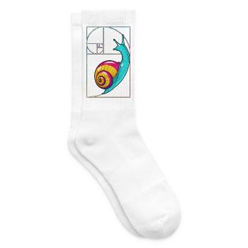 Escargot spiralé de Fibonacci - Chaussettes de tennis - blanc - Droite