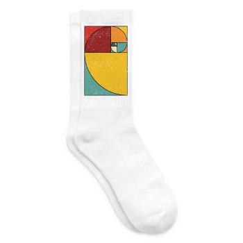 Spirale de Fibonacci : l’art de la géométrie - Chaussettes de tennis - blanc - Droite