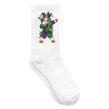 Einhorn-Mardi-Gras-Witzige bunte Kostüme abtupfen - Tennissocken - Weiß - Rechts
