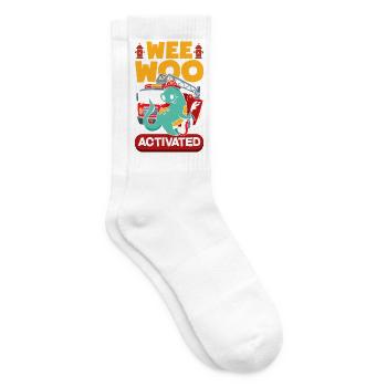 Wee Woo Squad Fire Tiny Feuerwehrmann - Tennissocken - Weiß - Rechts
