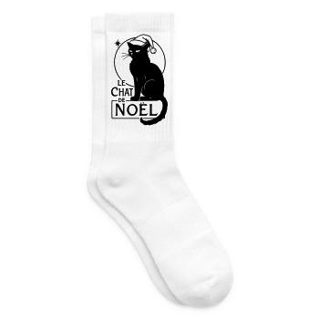 Le Chat de Noël – Vintage Christmas Cat - Chaussettes de tennis - blanc - Droite