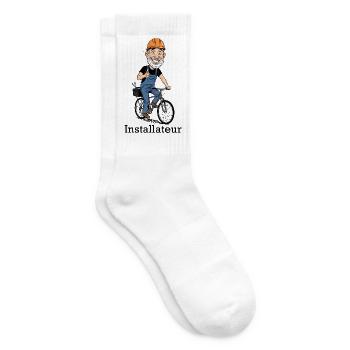 Construction Worker Bicycle Hero - Tennis socks - white - Right