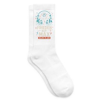 Paix sur Max, Festival du Volume de l'Amour musical - Chaussettes de tennis - blanc - Droite