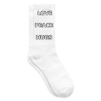 Love Peace Umarmungen vertikaler Typ - Tennissocken - Weiß - Rechts