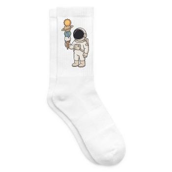 Astronaute avec la planète glace - Espace frais - Chaussettes de tennis - blanc - Droite